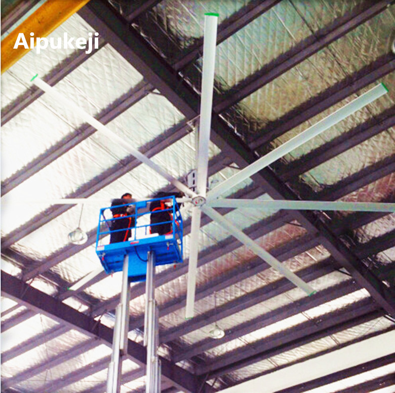 アルミニウム材料との7.3m 24ft HVLSの天井に付いている扇風機の大量の低速