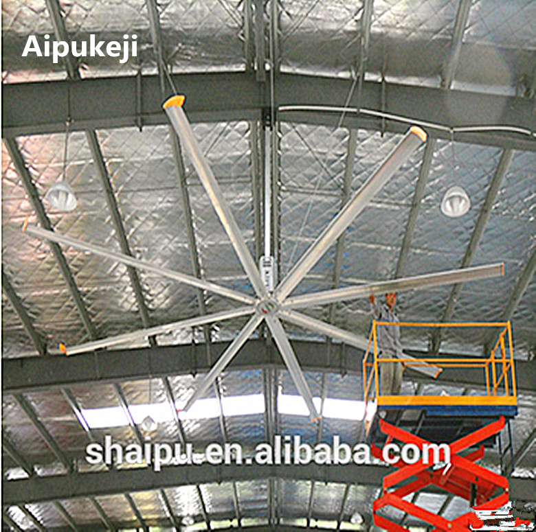 4.9mの研修会の天井に付いている扇風機の大きい設備のための大きい直径8の刃