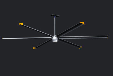 AIPUKEJIの金属の刃とのブラシレス天井に付いている扇風機3.8m/13 ftの大きいサイズの銀色